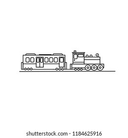 Classic train icon stock