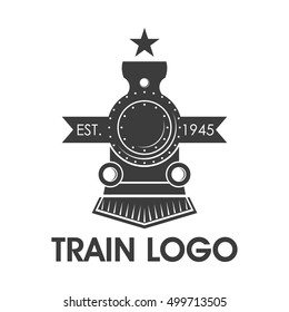 Classic train logo, Locomotive logo