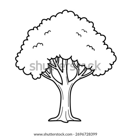 Classic tree form stands out with a remarkable black silhouette style.