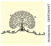 Classic Tree with Life  art vector file 