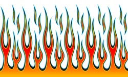 Classic Tribal Hotrod Muscle Car Flame Pattern.  Can Be Used As Decals Or Even Tattoos Too.