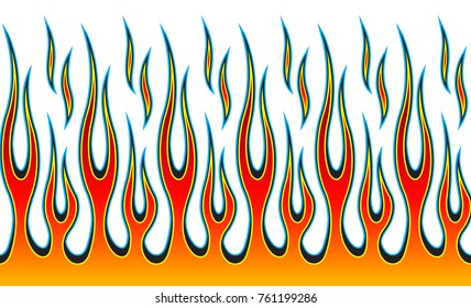 Classic tribal hotrod muscle car flame pattern.  Can be used as decals or even tattoos too.
