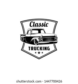 Classic trucking logo vector illustration