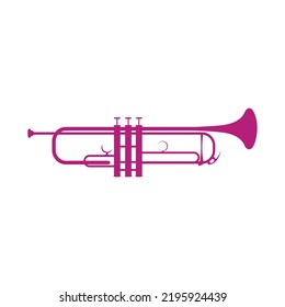 classic trumpet icon. Music symbol. trumpet silhouette vector icon