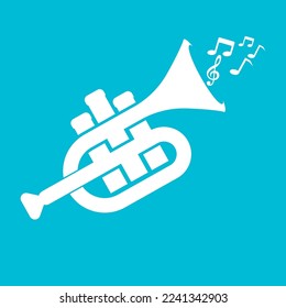 Classic trumpet logo,icon vector illustration design