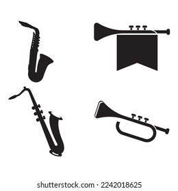 Classic trumpet logo,icon vector illustration design
