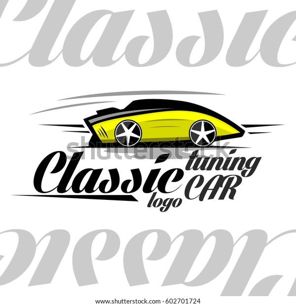 Classic tuning car logo
design