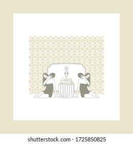 Classic Turkish Bath vector illustration