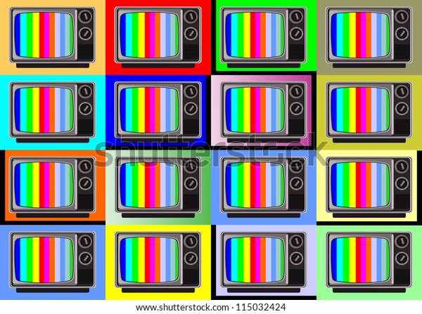 classic tv -colorful no\
signal background