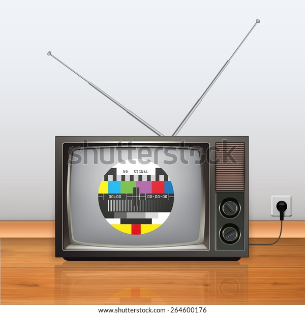 classic tv -colorful no signal background,\
Realistic Vector\
illustration,