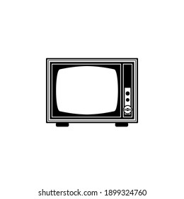 Classic TV Icon Isolated in White Background. Retro Tv Icon Vector.