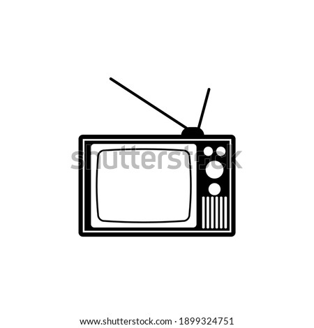 Classic TV Icon Isolated in White Background. Retro Tv Icon Vector.