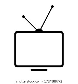 Classic TV Icon Vector. Old Television Image