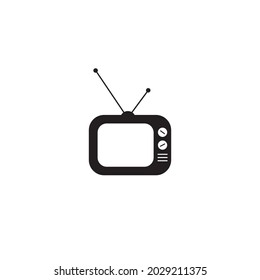 Classic TV Icon Vector. Retro Television Symbol Image