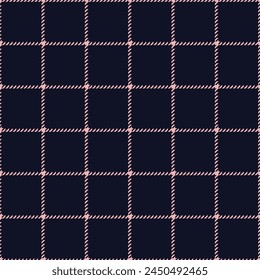 Classic tweed plaid style pattern. Geometric check print in pink and blue color. Classical English background Glen plaid for textile fashion design.