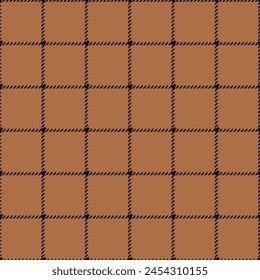 Classic tweed plaid style pattern. Geometric check print in brown and blue color. Classical English background Glen plaid for textile fashion design.