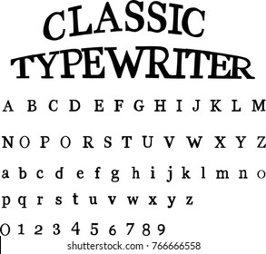 Classic typewriter font