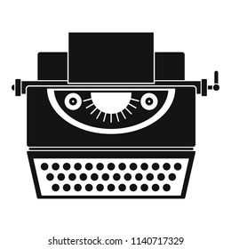 Classic typewriter icon. Simple illustration of classic typewriter vector icon for web design isolated on white background