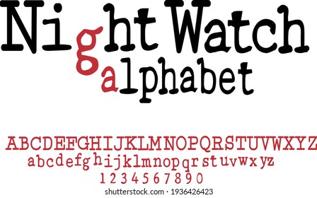 Classic Typewritten Font Vector Gothic Font Alphabet 