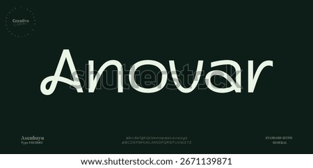 Classic typography in modern or old art deco style, serif letters for modern or retro poster font