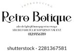 Classic typography serif font. Uppercase, lowercase, ligatures, ampersand, alternate, and number. Vector illustration word. Lettering Minimal Fashion Designs Romance Elegant.