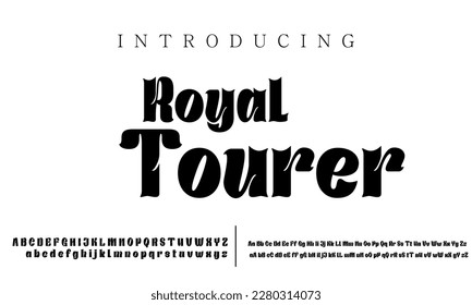 Classic typography serif font. Uppercase, lowercase, ligatures, ampersand, alternate, and number. Vector illustration word. Lettering Minimal Fashion Designs Romance Elegant.