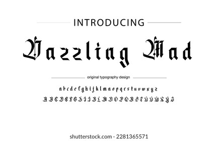 Classic typography serif font. Uppercase, lowercase, ligatures, ampersand, alternate, and number. Vector illustration word. Lettering Minimal Fashion Designs Romance Elegant.