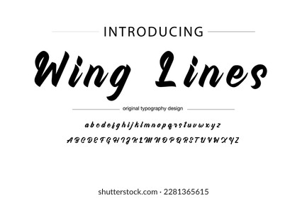 Classic typography serif font. Uppercase, lowercase, ligatures, ampersand, alternate, and number. Vector illustration word. Lettering Minimal Fashion Designs Romance Elegant.