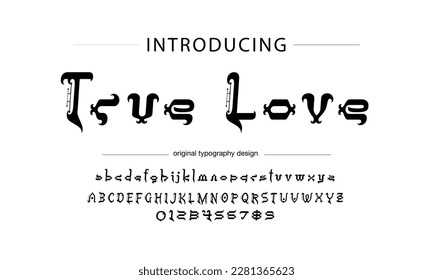 Classic typography serif font. Uppercase, lowercase, ligatures, ampersand, alternate, and number. Vector illustration word. Lettering Minimal Fashion Designs Romance Elegant.