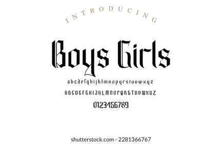 Classic typography serif font. Uppercase, lowercase, ligatures, ampersand, alternate, and number. Vector illustration word. Lettering Minimal Fashion Designs Romance Elegant.