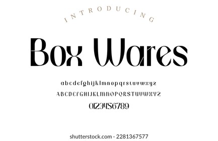 Classic typography serif font. Uppercase, lowercase, ligatures, ampersand, alternate, and number. Vector illustration word. Lettering Minimal Fashion Designs Romance Elegant.