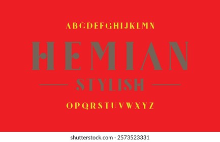 Classic typography serif font. Uppercase, lowercase, ligatures, ampersand, alternate, and number. Vector illustration word. Lettering Minimal Fashion Designs Romance Elegant.