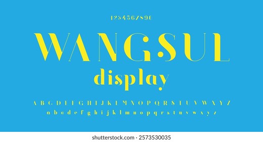 Classic typography serif font. Uppercase, lowercase, ligatures, ampersand, alternate, and number. Vector illustration word. Lettering Minimal Fashion Designs Romance Elegant.