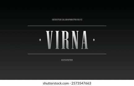 Classic typography serif font. Uppercase, lowercase, ligatures, ampersand, alternate, and number. Vector illustration word. Lettering Minimal Fashion Designs Romance Elegant.