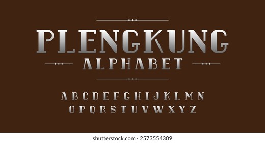 Classic typography serif font. Uppercase, lowercase, ligatures, ampersand, alternate, and number. Vector illustration word. Lettering Minimal Fashion Designs Romance Elegant.