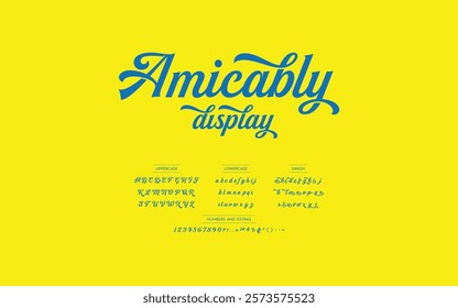 Classic typography serif font. Uppercase, lowercase, ligatures, ampersand, alternate, and number. Vector illustration word. Lettering Minimal Fashion Designs Romance Elegant.