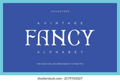 Classic typography serif font. Uppercase, lowercase, ligatures, ampersand, alternate, and number. Vector illustration word. Lettering Minimal Fashion Designs Romance Elegant.