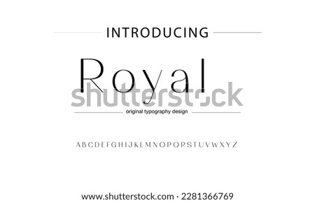 Classic typography serif font. Uppercase, lowercase, ligatures, ampersand, alternate, and number. Vector illustration word. Lettering Minimal Fashion Designs Romance Elegant.
