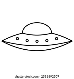 Classic UFO Line Drawing ufo alien spaceship flying saucer