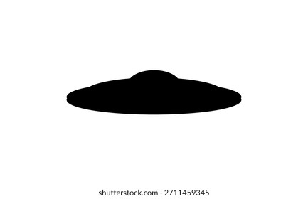 Silueta OVNI clásica, diseñada en estilo de Vector simple.