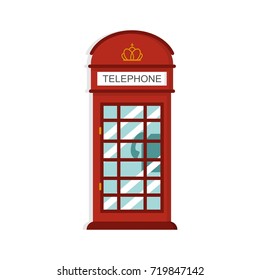 Classic UK red phone booth