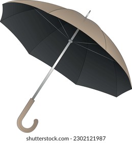 A classic umbrella with a black base and a body top with a convenient handle