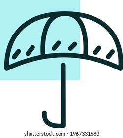 Paraguas clásicos, ilustración de icono, vector sobre fondo blanco