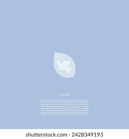 Classic, universal religious template. Pastel blue decorative elements universal use