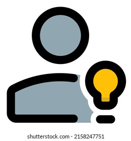 classic user multiple ideas with lightning bulb logotype