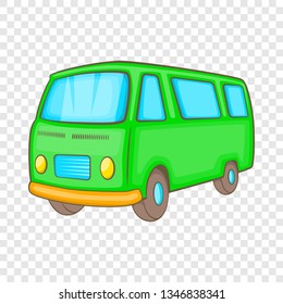Classic van, retro style icon in cartoon style on a background for any web design 