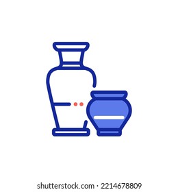 classic vase ceramic icon illustration