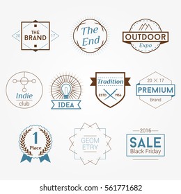 Classic Vector Badges Logos Set