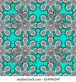 Classic vector blue and gray pattern. Traditional orient ornament. Classic vintage background.