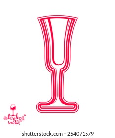 Klassische Vektorchampagnergalerie mit Bläschen, Thema für alkoholische Getränke. Lifestyle Grafik Design Element Jubiläum-Idee, EPS8.
